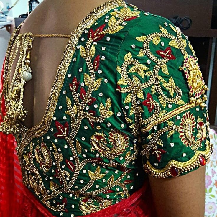 Aari Work – Hand Work Design – Maggam Work – Bridal Blouse Designs ...