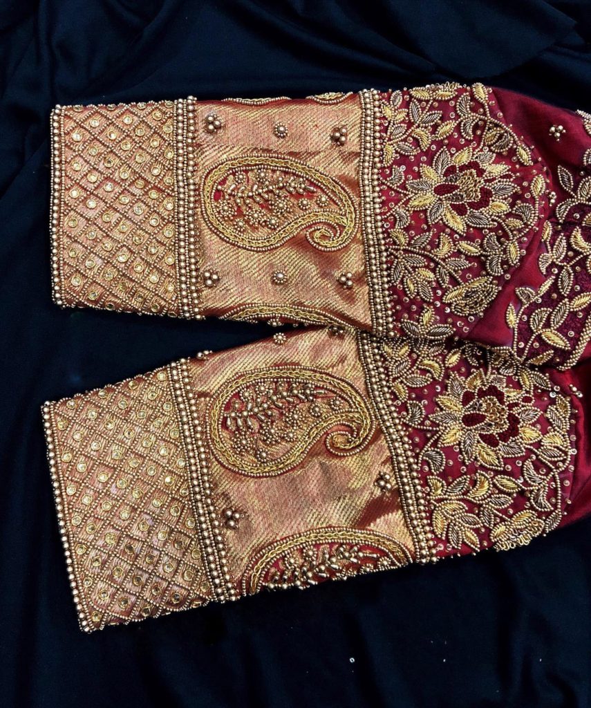 aari work blouse hand design