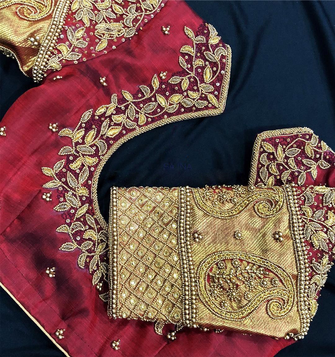 Aari Work – Hand Work Design – Maggam Work – Bridal Blouse Designs ...